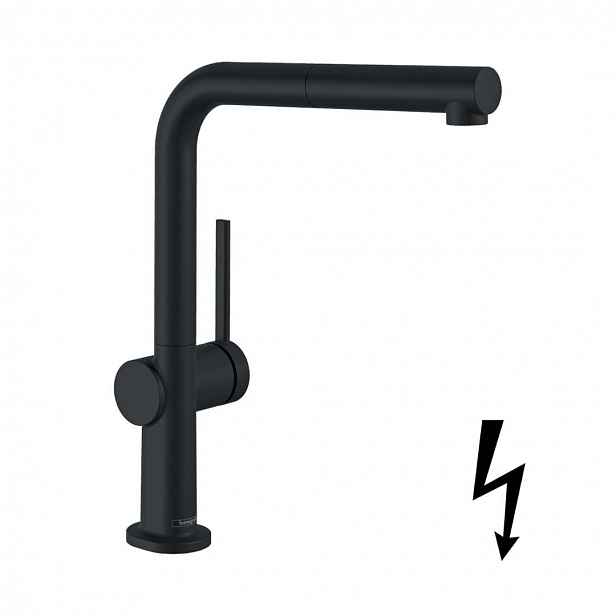 Hansgrohe Talis M54 - Dřezová baterie, s výsuvnou koncovkou, matná černá 72860670