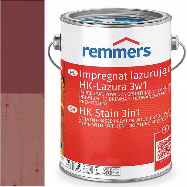 Remmers HK-Lasur Ochranná lazura na dřevo Ral 3011 Hnědá Třešňová 10L