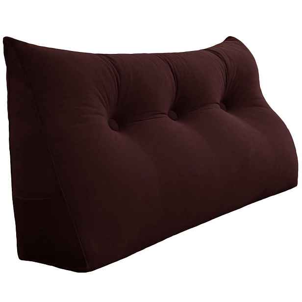 Vercart ZÁDOVÝ POLŠTÁŘ na postel samet Hnědý 100 cm