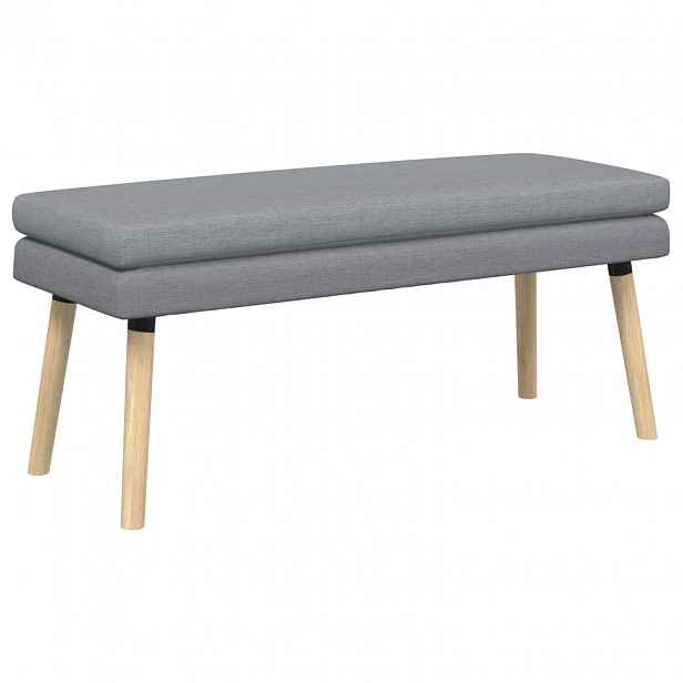 vidaXL Dvouúrovňová lavice Světle šedá 110 x 40 x 47 cm Textil