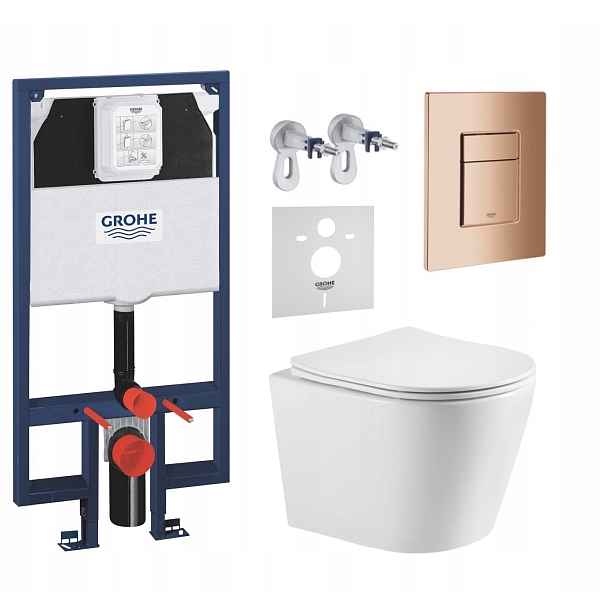 7v1 Sada Wc, Stelaz Grohe Slim Wc Mísa Imprese Tornado Tlačítko