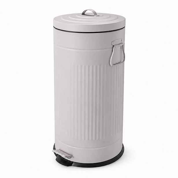 Relaxdays ODPADKOVÝKOŠ Šedý 30 l nášlapný Soft-Close kovový