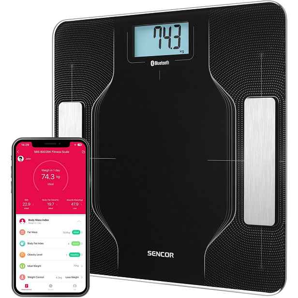 Sencor SBS 8002BK chytrá osobní fitness váha