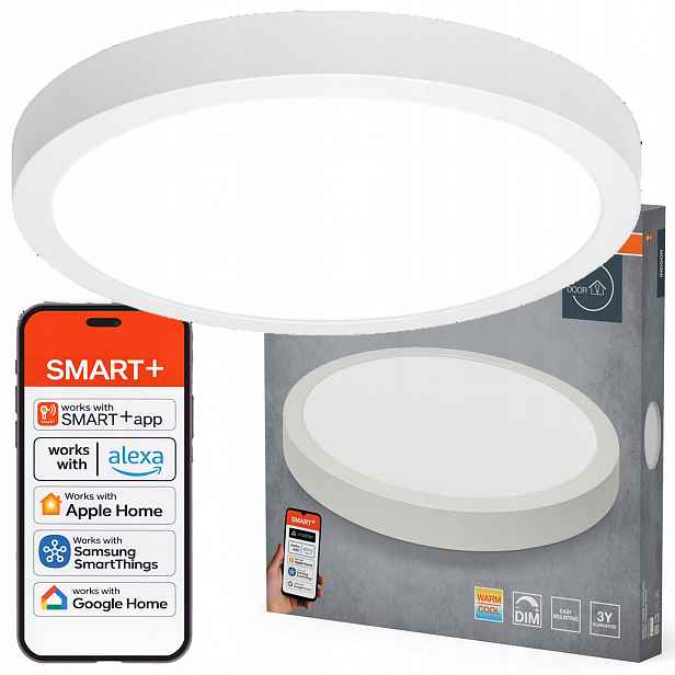 Stropní Svítidlo Led Stropní Svítidlo na omítku 12W 900lm 3000-6500K Cct Smart WiFi