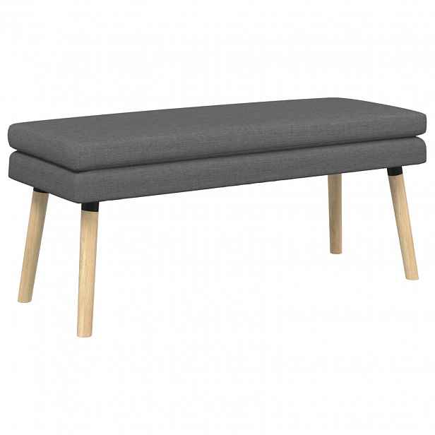 vidaXL Dvouúrovňová lavice Tmavě šedá 110 x 40 x 47 cm Textil
