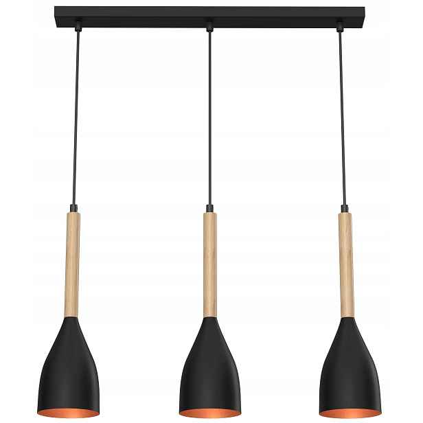 Závěsná lampa Muza Černá Hnědá Zlatý luxusní doplněk loftový styl