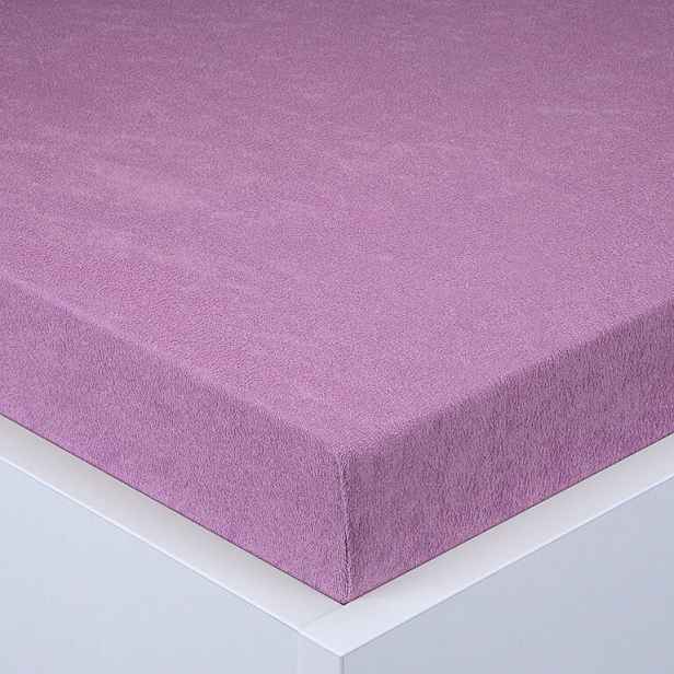 decoDoma Napínací prostěradlo froté EXCLUSIVE fialové sada 2 ks 90 x 200 cm
