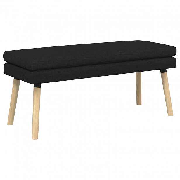 vidaXL Dvouúrovňová lavice Černá 110 x 40 x 47 cm Textil