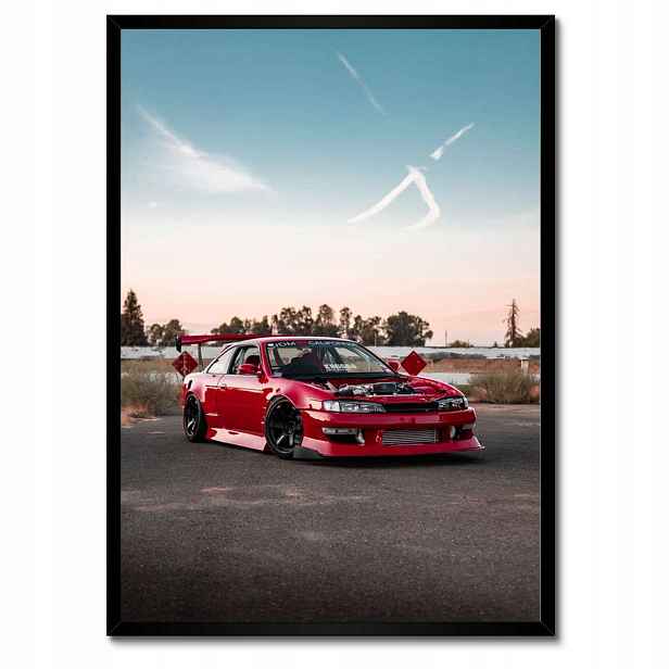 Plakáty v rámu 50x70 Sportovní červené auto