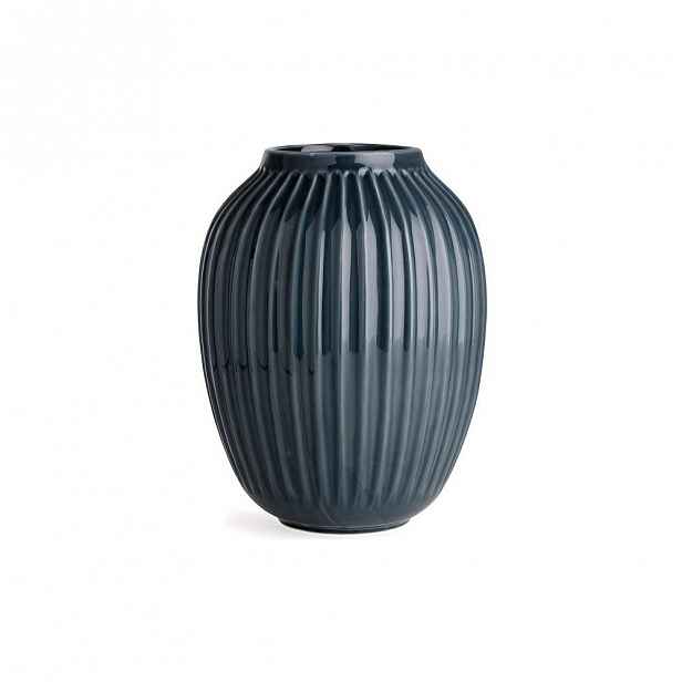 Antracitová kameninová váza Kähler Design Hammershoi, výška 25 cm
