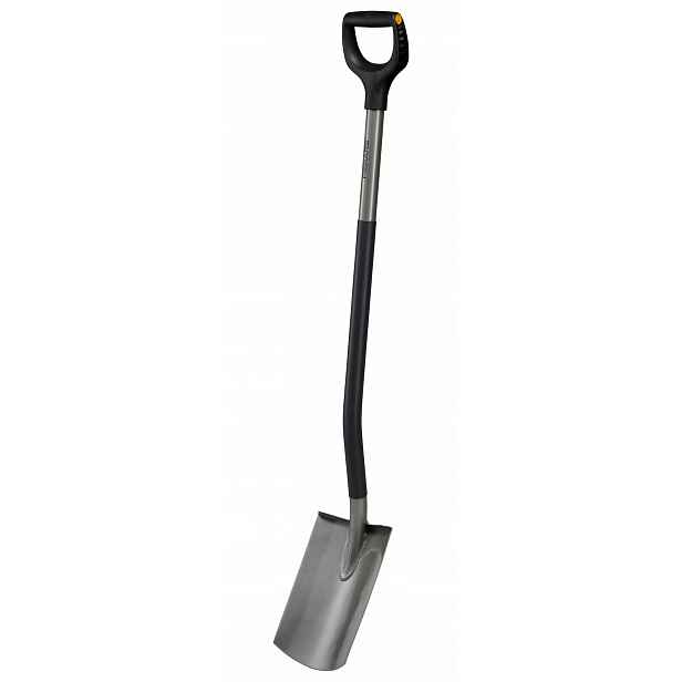 Fiskars Ergonomic Rýč zahradní jednoduchá lopata pro kopání zeminy a kořenů