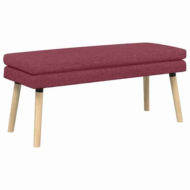 vidaXL Dvouúrovňová lavice Víno Červené 110 x 40 x 47 cm Textil