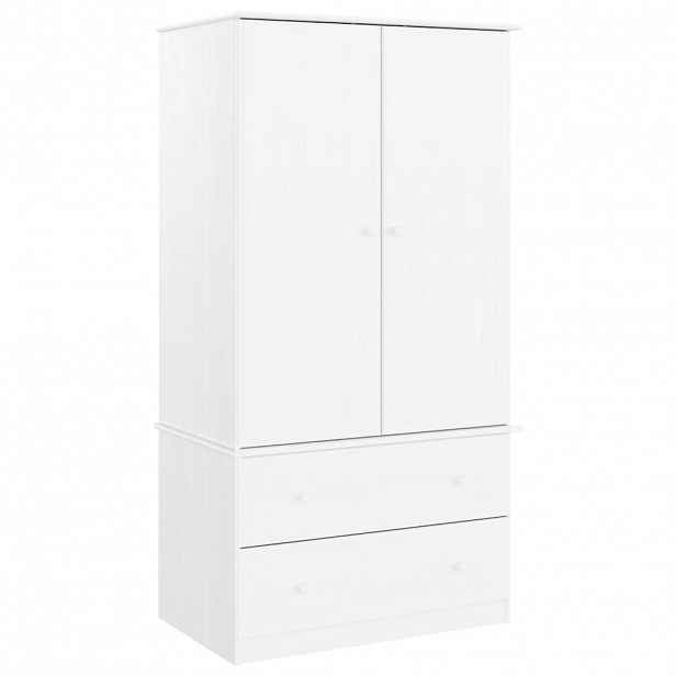 vidaXL Šatní skříň ALTA bílá 90 x 55 x 170 cm masivní borové dřevo