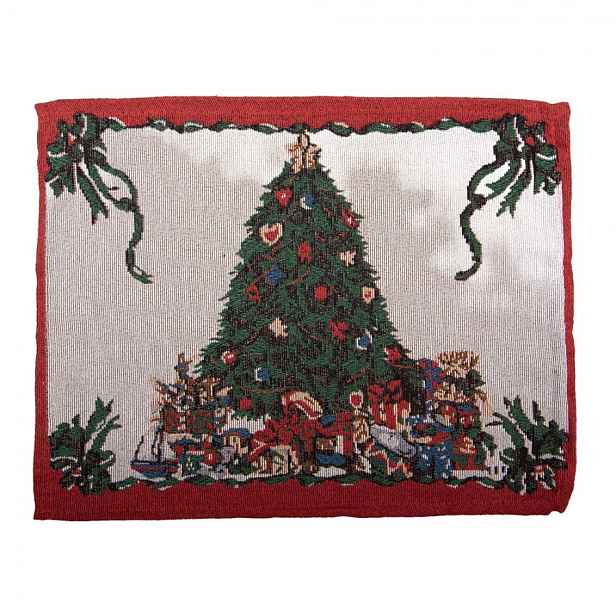 6ks látkové prostírání s vánočním stromkem - 33*45 cm Clayre & Eef
