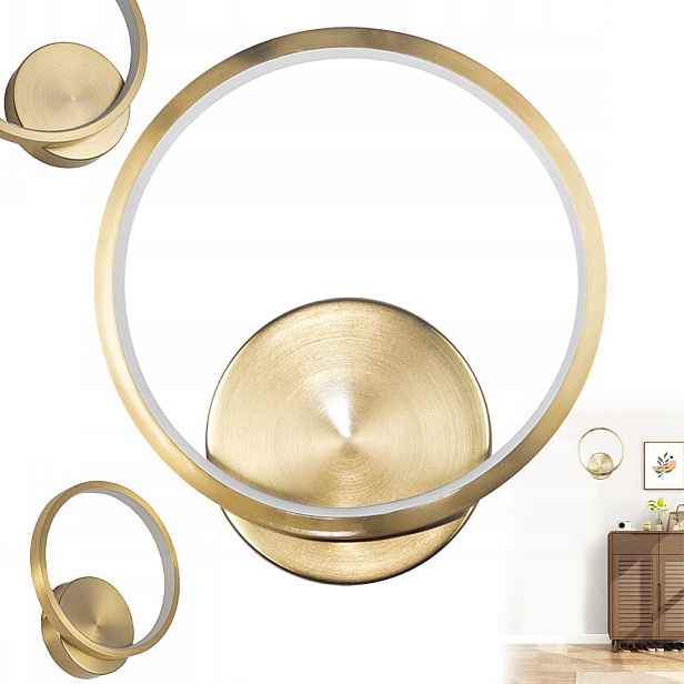 Nástěnná lampa Zlatá Moderní Ring pro Ložnice Led 10W
