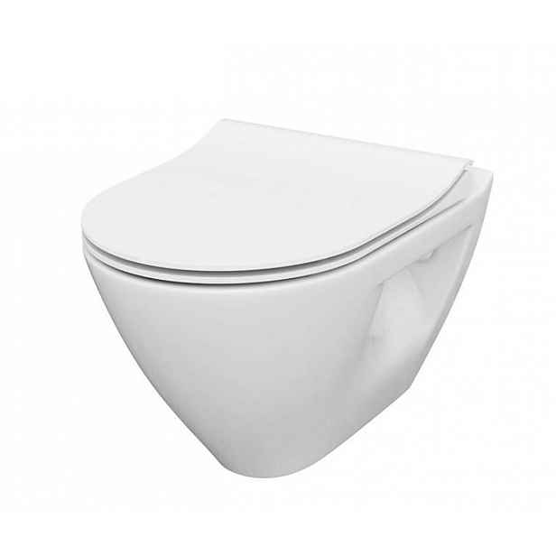 Cersanit Mille - Závěsné WC se sedátkem SoftClose, CleanOn, bílá S701-454