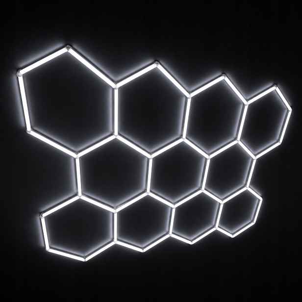 Idealed Hexagon Bílý Led osvětlovací systém 322W 229x315 cm