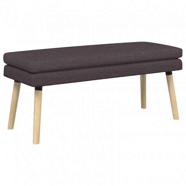 vidaXL Dvouúrovňová lavice Tmavě hnědá 110 x 40 x 47 cm Textil