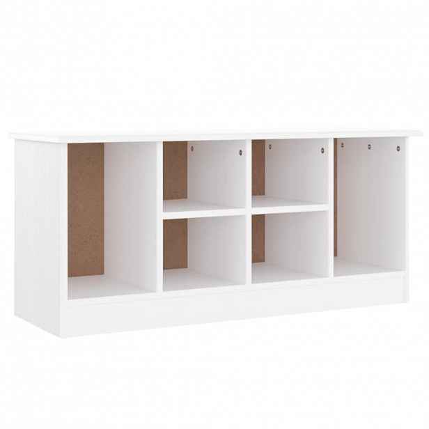 vidaXL Lavice s botníkem ALTA bílá 100x35x45 cm masivní borové dřevo