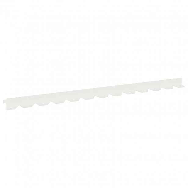 vidaXL Okraj trávníku 10 ks 102 x 4 x 4 cm Ocel Bílá