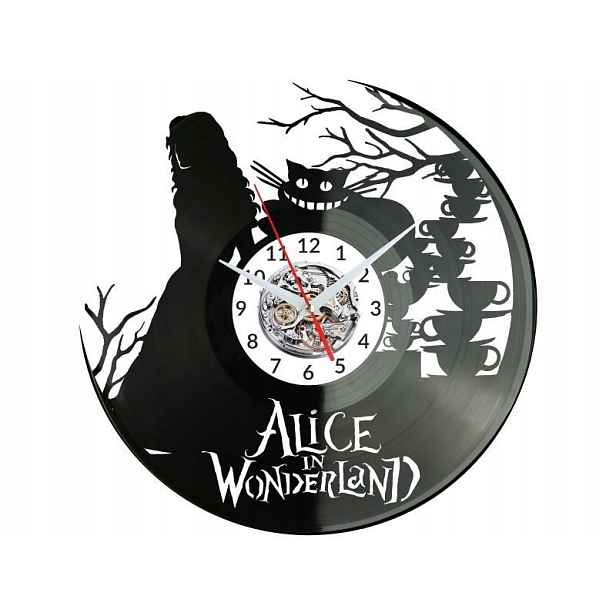 Alice In Wonderland Nápad na Dárek Nástěnná Dekorace z vinylové desky