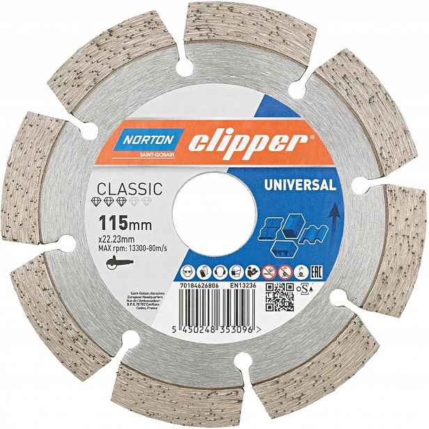 Clipper diamantový kotouč Cla Uni 18100 115x22,23 mm
