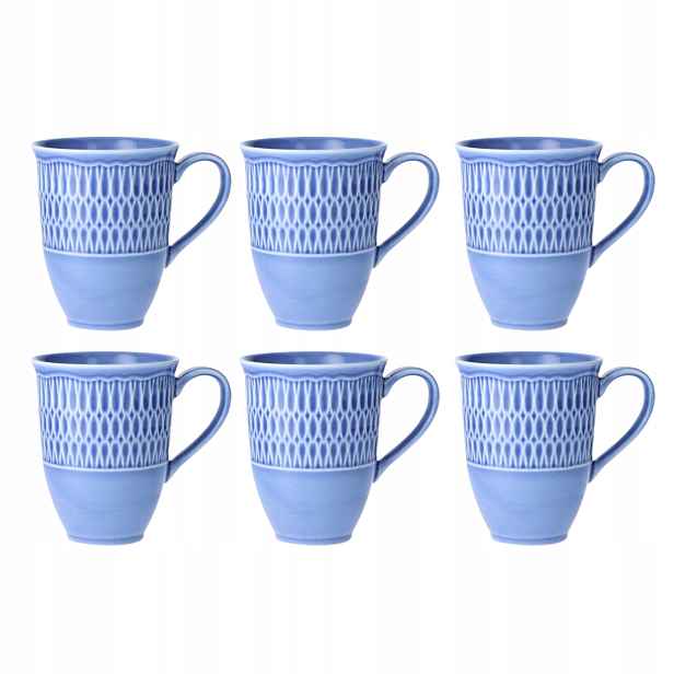 Šálky 300 ml Chodzież Ćmielów Sofia LB03 Safírový porcelán 6 kusů
