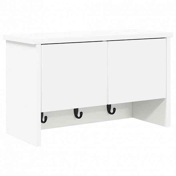 vidaXL Nástěnný věšák na kabáty Nástěnná montáž Bílá 50 x 20 x 30 cm