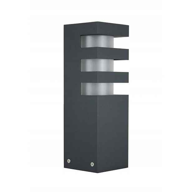 Lampa zahradní sloupek venkovní minimalistický tmavě šedý 25 cm Su-ma