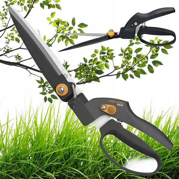 Fiskars Smart Fit GS40 Nůžky Na Trávy 360° Přesnost Čepele Nerezová Ocel