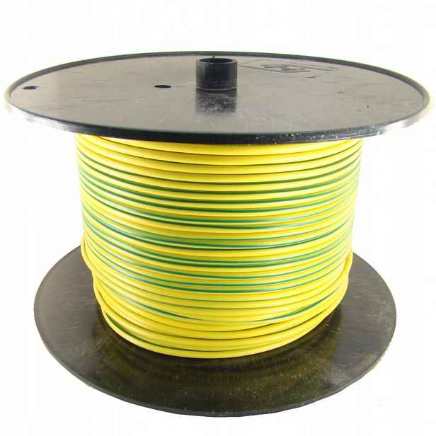 Kabel Flry-b 0,5 mm² (cívka 100 metrů) žluto-zelený Výprodej