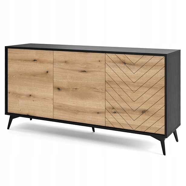 Komodee Komoda Jasper K154 Dub Evoke černý