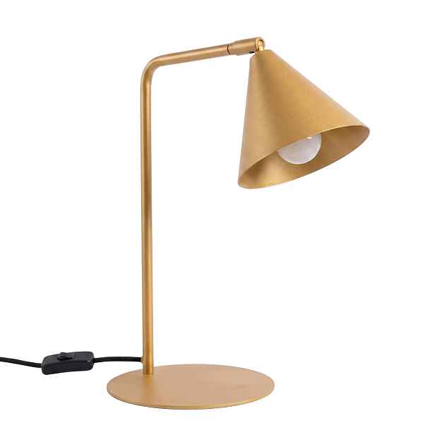 Stolní lampa Nox zlatá Stolní kancelářská kovová Sollux E14