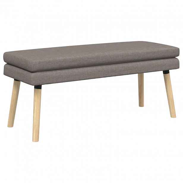 vidaXL Dvouúrovňová lavice Taupe 110 x 40 x 47 cm Textil