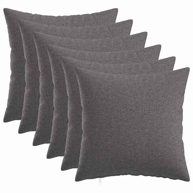 vidaXL Povlak na polštář 6 ks HEERLEN Světle šedá 50 x 50 cm Textil