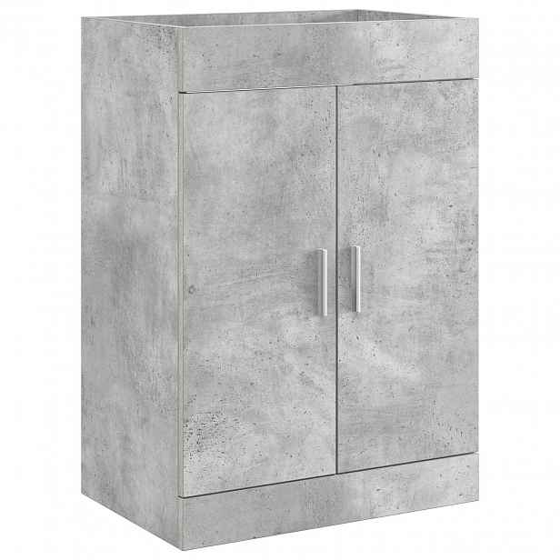 vidaXL Koupelnová skříňka pod umyvadlo Betonově šedá 56 x 37,5 x 81 cm