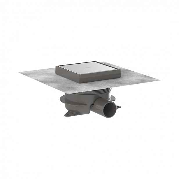 Hansgrohe RainDrain Spot Plus - Podlahová vpust, 15x15 cm, pro vložení dlažby, kartáčovaná nerezová ocel 56226800