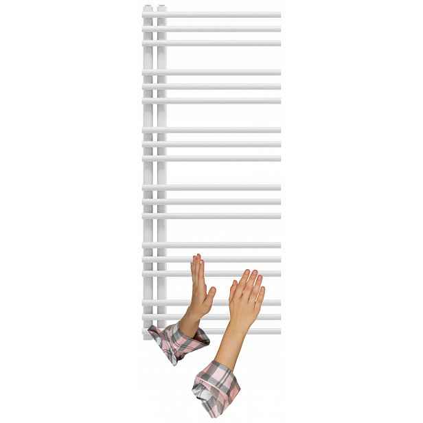 Koupelnový Radiátor Bílý Žebříkový 120x50 cm Radiátor Moderní Milo