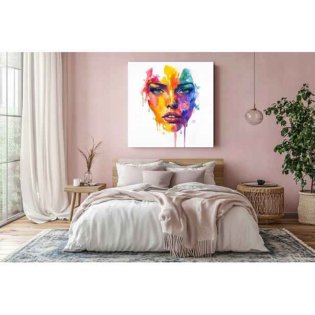 Plakát Žena Pop-art Barvy Duha Abstrakce 100x75