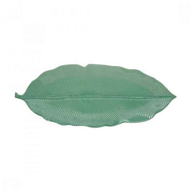 Porcelánový talíř "Leaves Light Green", 39 x 16 cm - Easy Life