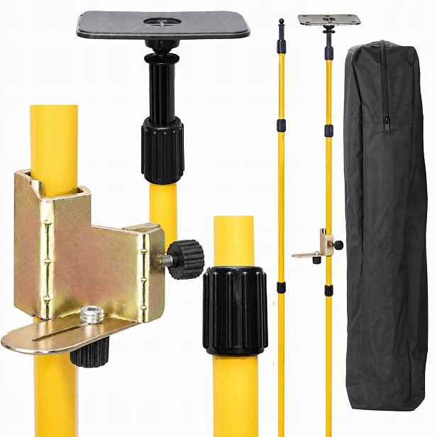 Tyčka pro vodováhu Rozpěrný stojan Sloupek pro laser Vodováha 300 cm