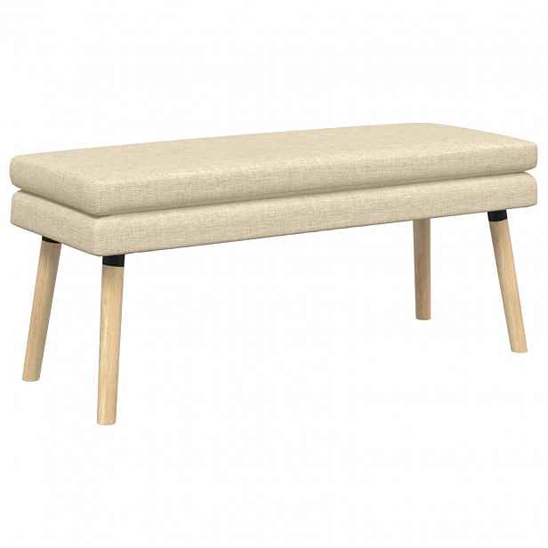 vidaXL Dvouúrovňová lavice Krémová 110 x 40 x 47 cm Textil