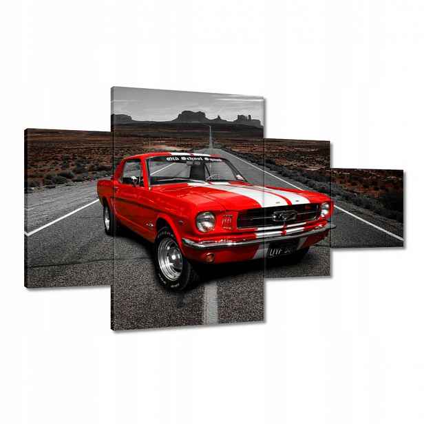 Obrazy 130x80 Červený Ford Mustang