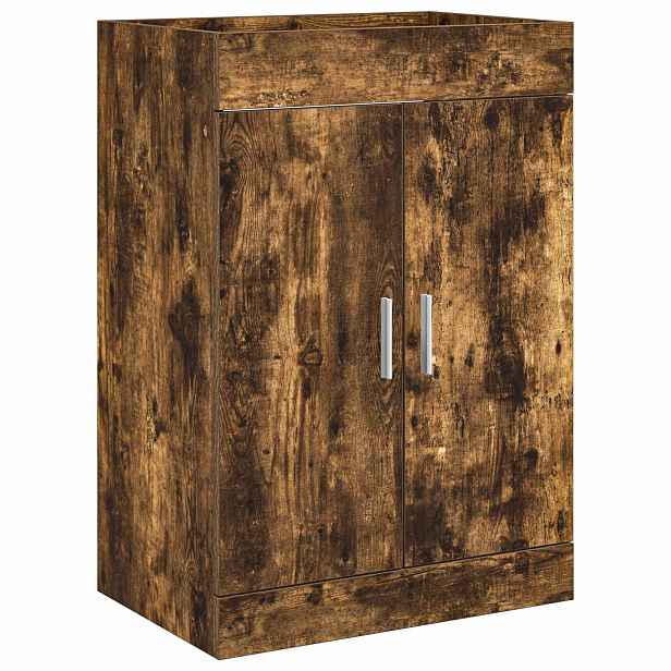 vidaXL Koupelnová skříňka pod umyvadlo Kouřový dub 56 x 37,5 x 81 cm
