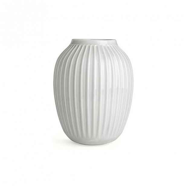 Bílá kameninová váza Kähler Design Hammershoi, výška 25 cm