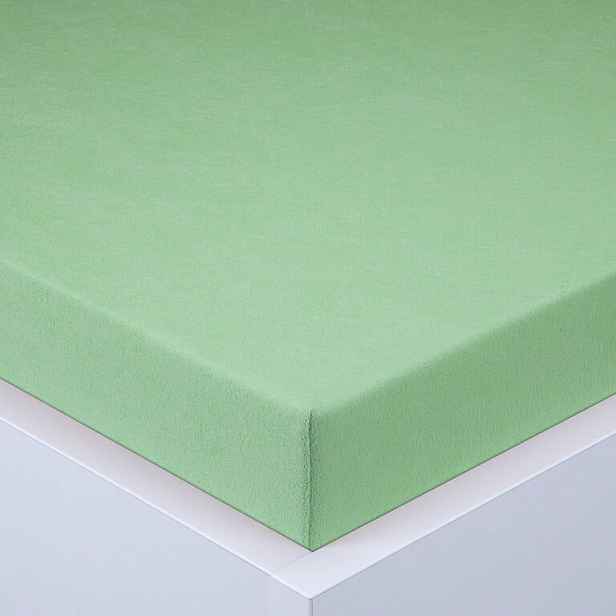 decoDoma Napínací prostěradlo froté EXCLUSIVE světle zelené sada 2 ks 90 x 200 cm