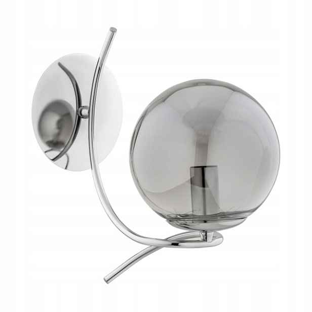 Moderní nástěnné svítidlo v minimalistickém chromu se skleněnou koulí 15 cm Alfa