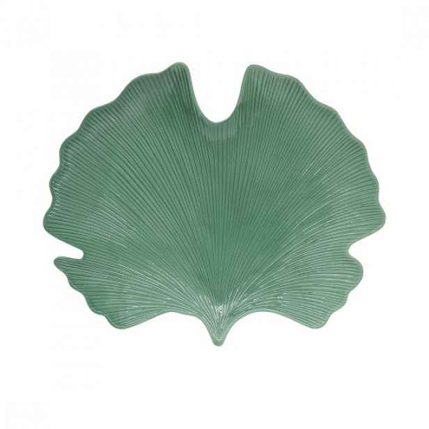 Porcelánový talíř "Leaves Light Green", 35 x 29 cm - Easy Life