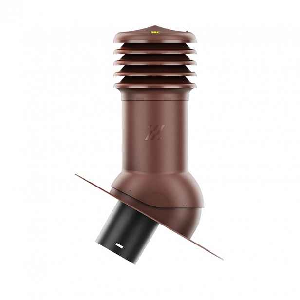 Větrací komín HiVent pod asfaltový šindel/pape fi 150 mm, nezateplený, hnědý