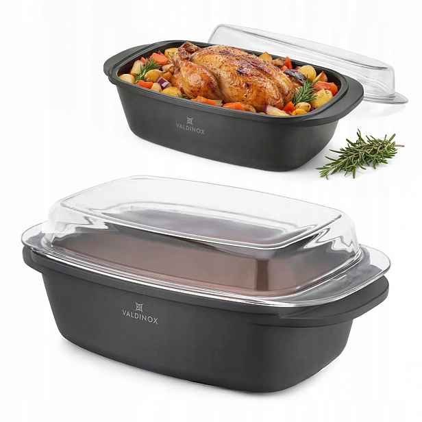 Zapékací Mísa do trouby 5,7 l non stick hrnec indukce plyn Valdinox Morgan
